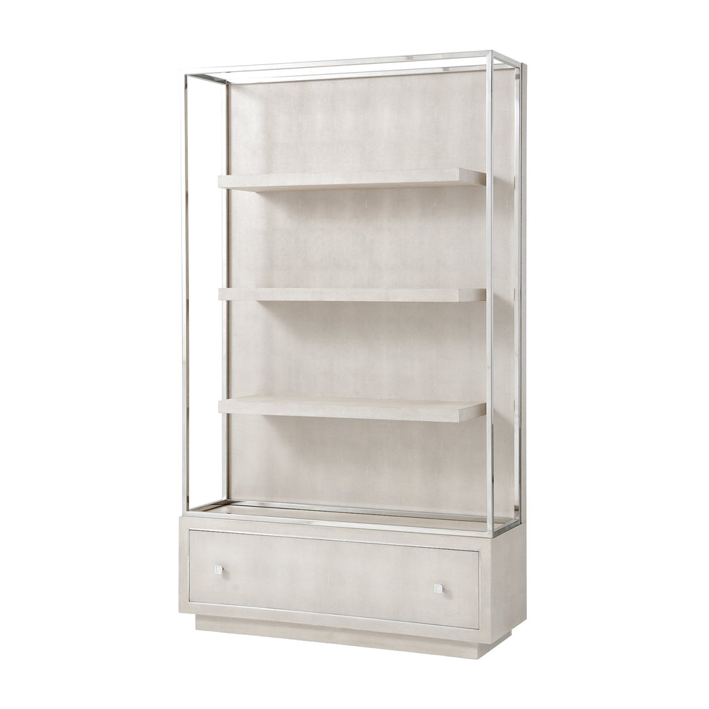 Wesson Open Bookcase, Overcast Shagreen