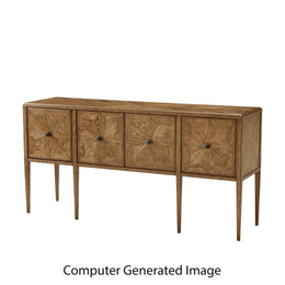 Nova Four Door Rectangular Credenza, Dawn