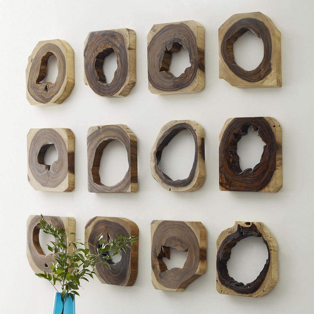 Wood Slice Wall Tile, Natural, Assorted Styles