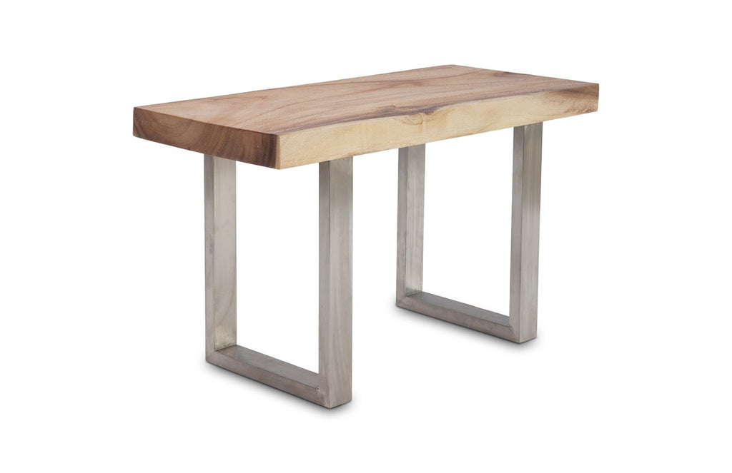 Origins Straight Edge Bench, Small, Stainless Steel Legs