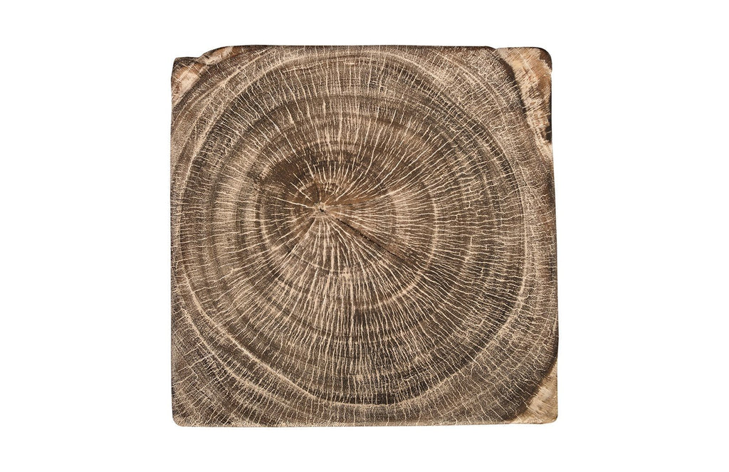 Gray Stone Side Table, Chamcha Wood