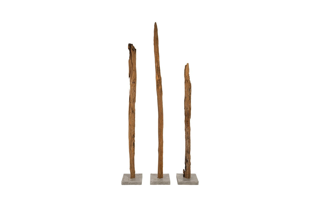 Teak Fence Sculpture, Set of 3