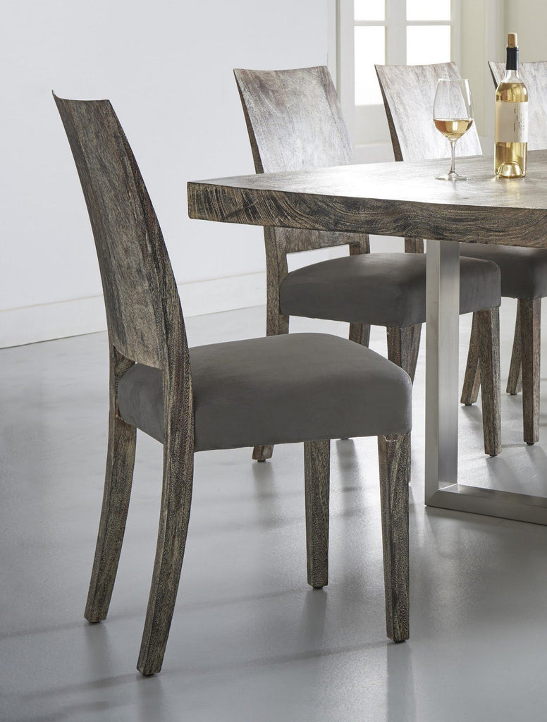 Origins Dining Chair, Chamcha Wood, Gray Stone