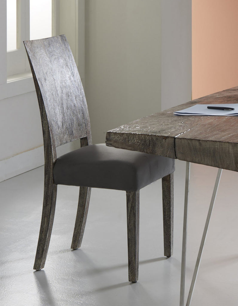 Origins Dining Chair, Chamcha Wood, Gray Stone