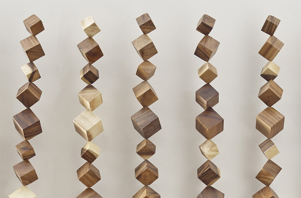 Dice Wall Art, Chamcha Wood, Natural