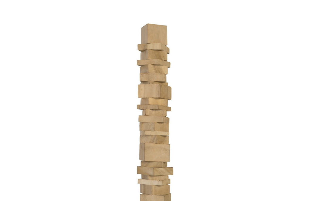 Stacked Wood Floor Sculptures, Bleached, Set of 3