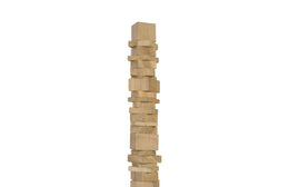 Stacked Wood Floor Sculptures, Bleached, Set of 3