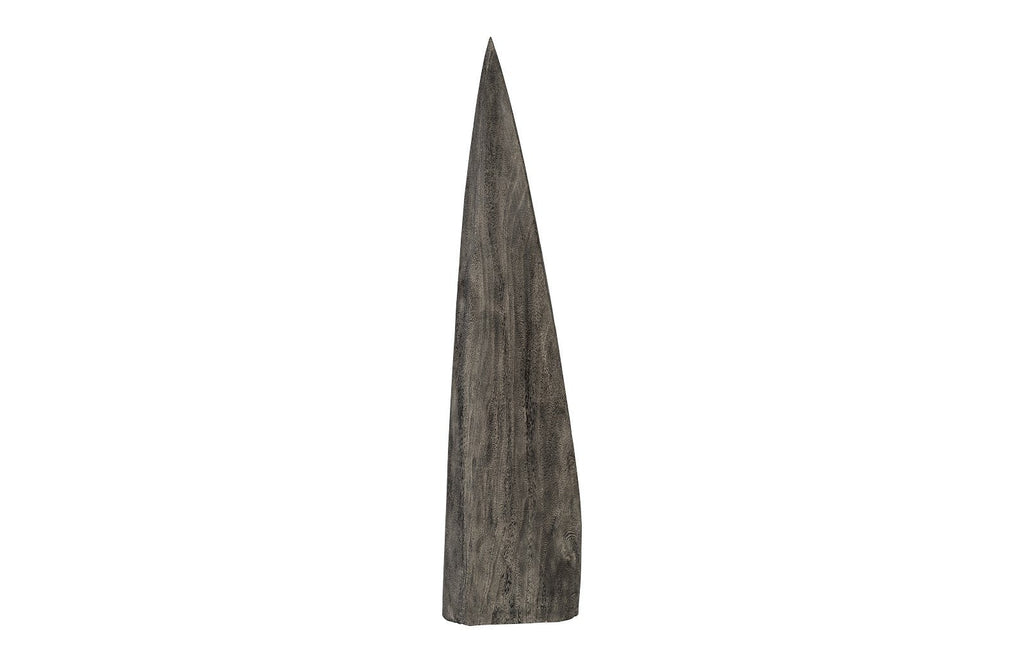 Shark Tooth Sculpture, Small, Gray Stone Finish