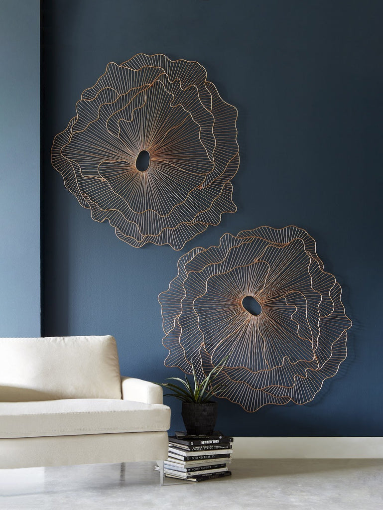 Poppy Flower Wall Art, Copper, LG