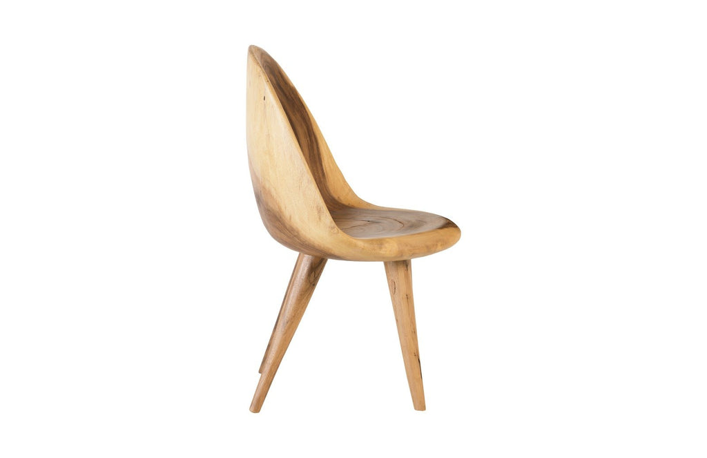 Smoothed Dining Chair, Chamcha Wood, Natural