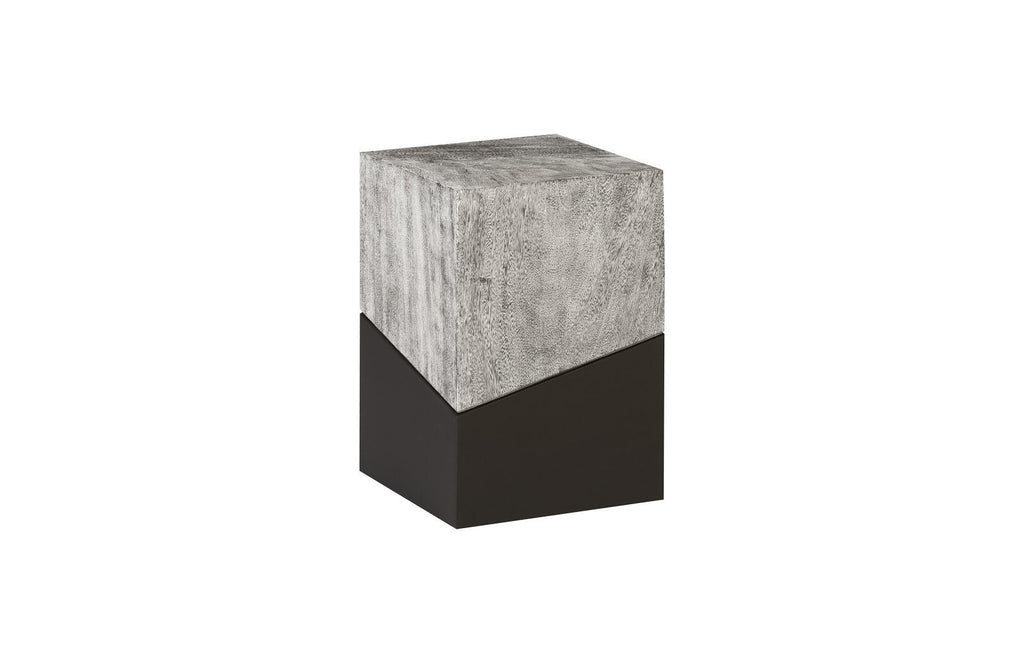 Geometry Side Table, Gray Stone