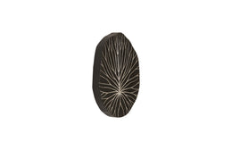 Rivulet Wall Tile, Chamcha Wood, Silver Leaf on Black