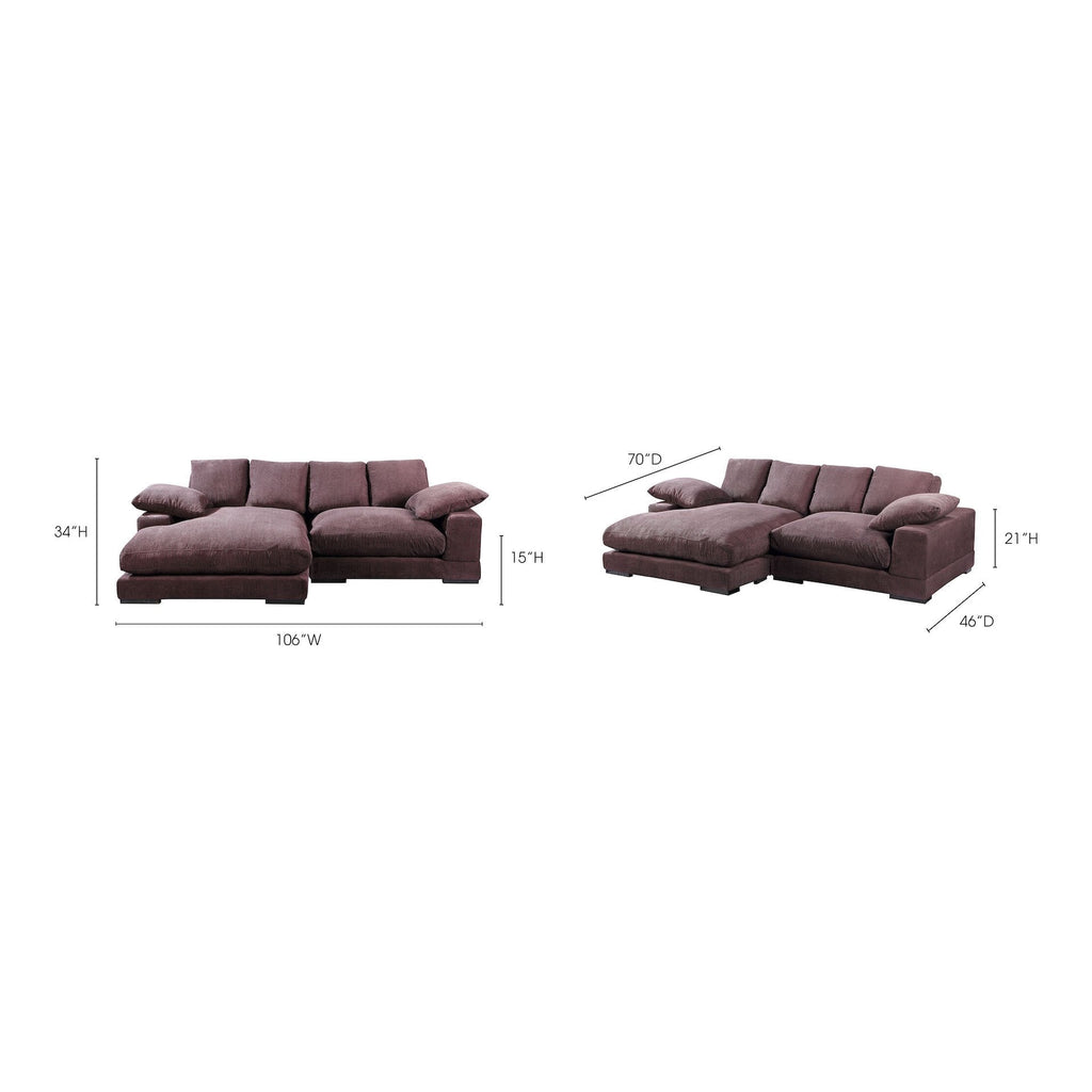 Plunge Sectional, Brown