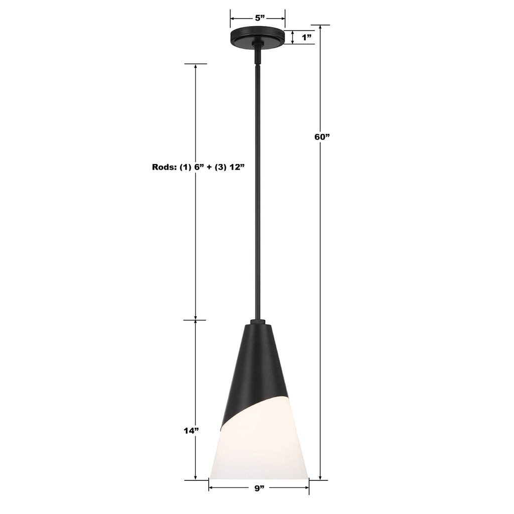 Brian Patrick Flynn Tori 1 Light Mini Pendant