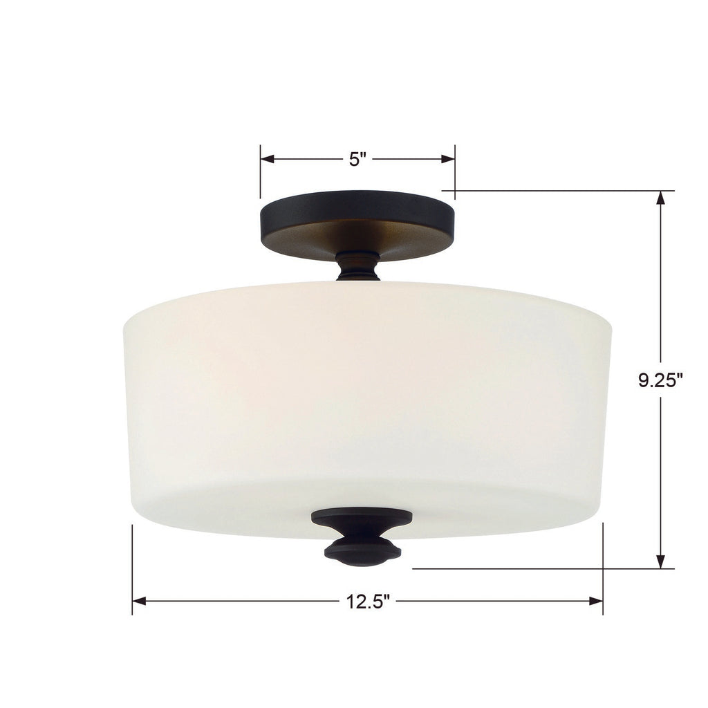 Travis 2 Light Semi Flush