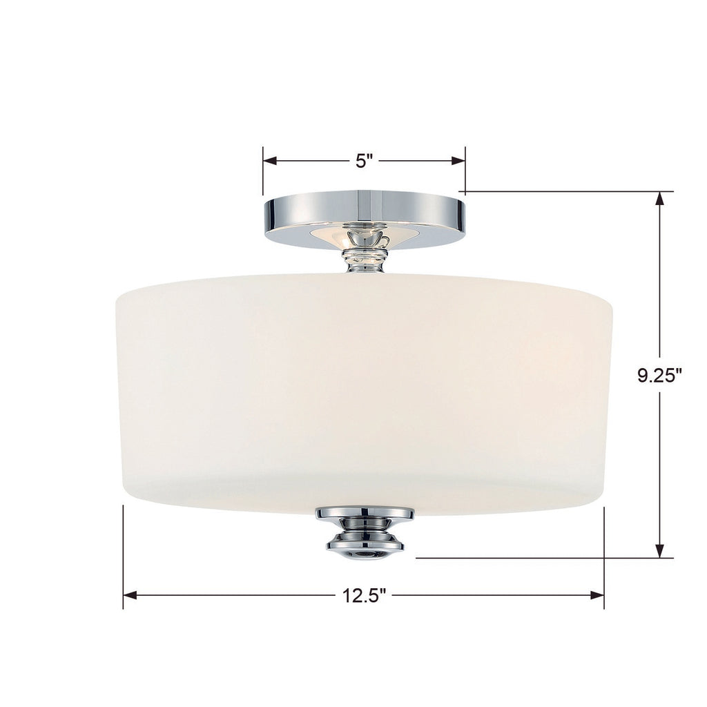 Travis 2 Light Semi Flush