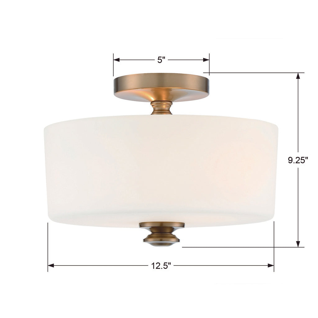 Travis 2 Light Semi Flush