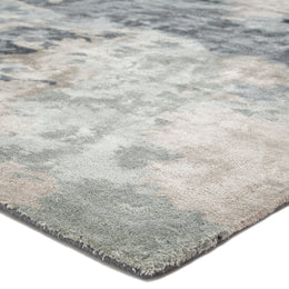 Jaipur Living Glacier Handmade Abstract Gray/ Dark Blue Runner Rug