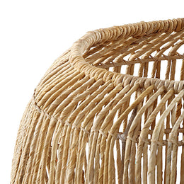 Jaret Hand Woven Abaca and Iron Globe Shaped Basket