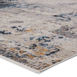 Vibe by Jaipur Living Terrior Abstract Blue/ Gold Runner Rug