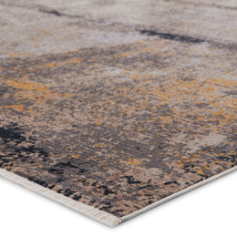 Vibe by Jaipur Living Trevena Abstract Gray/ Gold Runner Rug