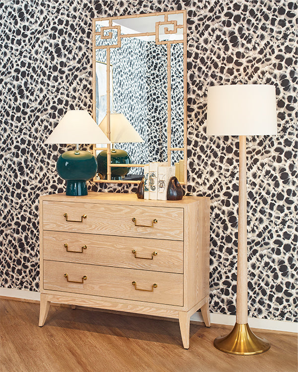 Sabre Leg 3 Drawer Chest With Brass Swing Handle