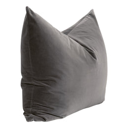 The Basic 34" Essential Dutch Pillow - Dark Dove Velvet, Set of 2