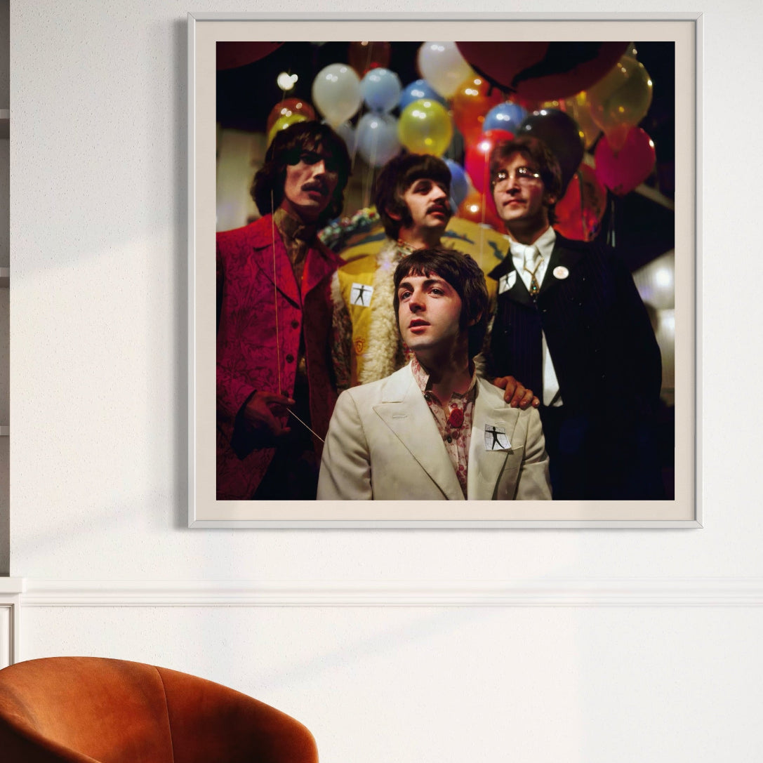 36" x 36", Natural Wood, All You Need Is Love by BIPS | The Beatles Fine Art Photography Print