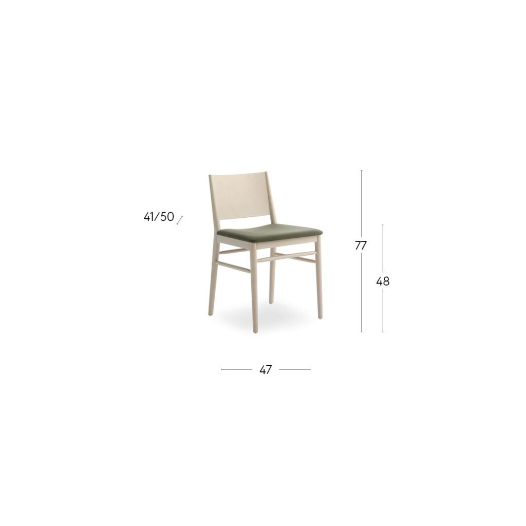 Tracy 566, Lacquered Beech, Select Fabric