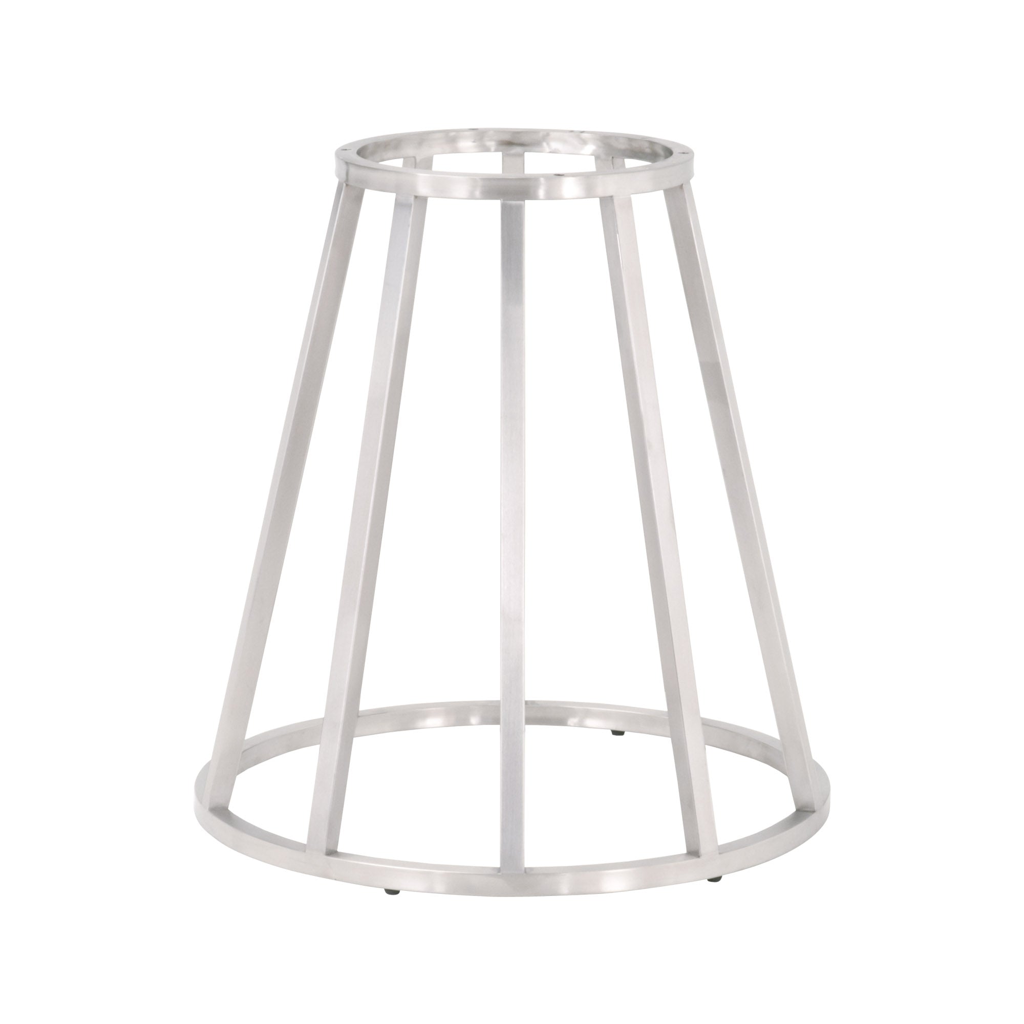 Turino Round Dining Table Base, Brushed Stainless Steel