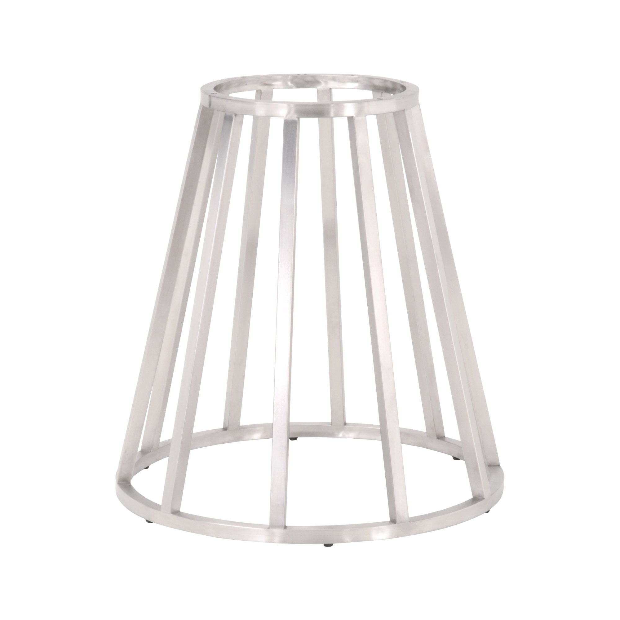 Turino Round Dining Table Base, Brushed Stainless Steel