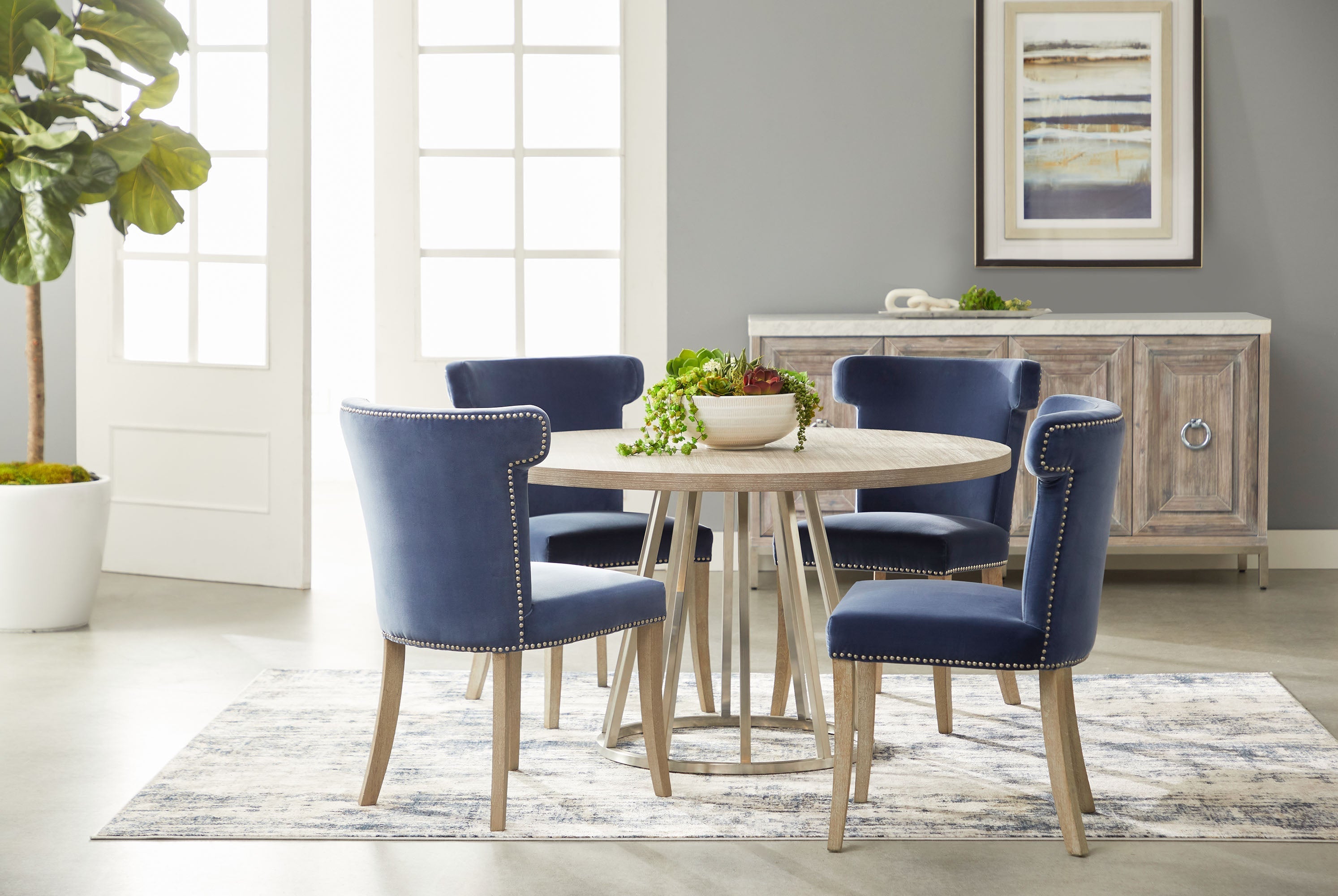 Turino 54" Round Dining Table Wood Top