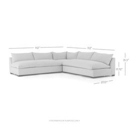 Grant 3- Piece Sectional-Ashby Oatmeal