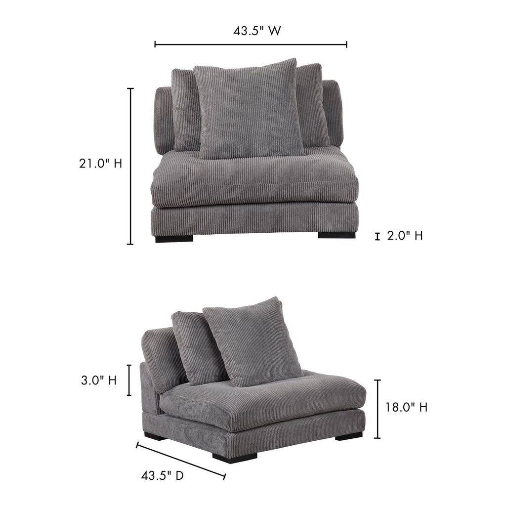 Tumble Slipper Chair, Grey