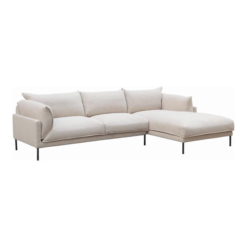 Jamara Right-Facing Sectional, Beige