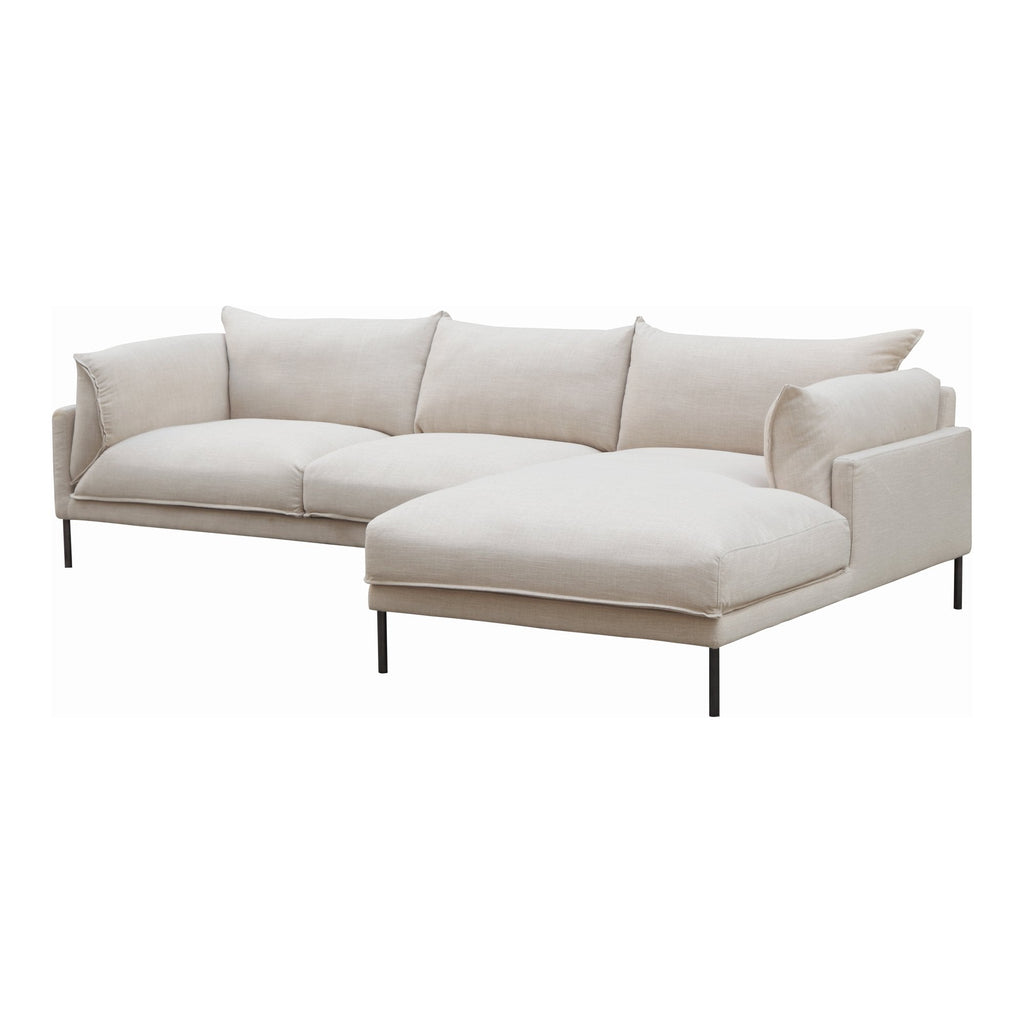 Jamara Right-Facing Sectional, Beige