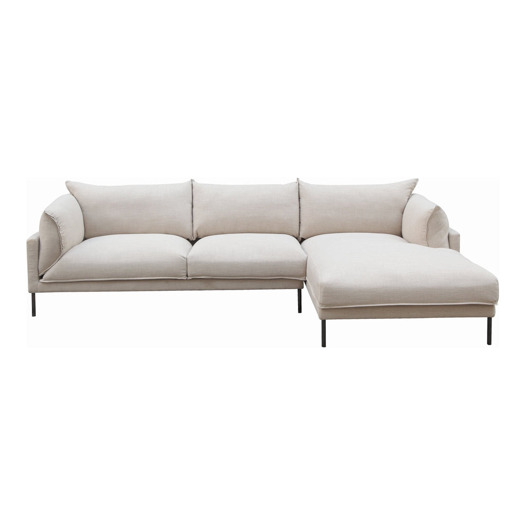 Jamara Right-Facing Sectional, Beige