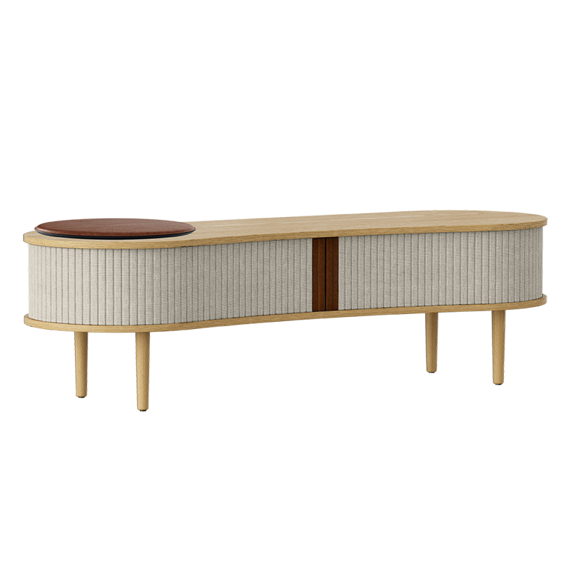 Audacious TV Bench, Oak, White Sands