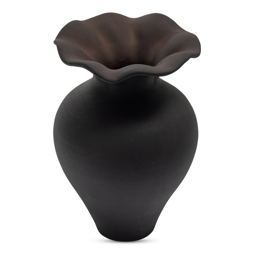 Ruffle 12 Inch Decorative Vessel