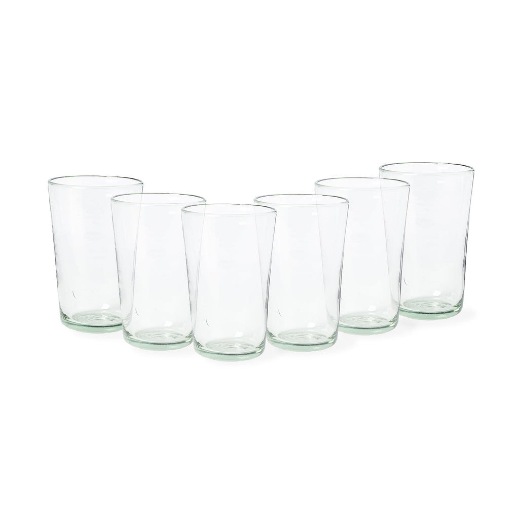 Margarida Set of 6 Recycled Tall Glass Tumblers