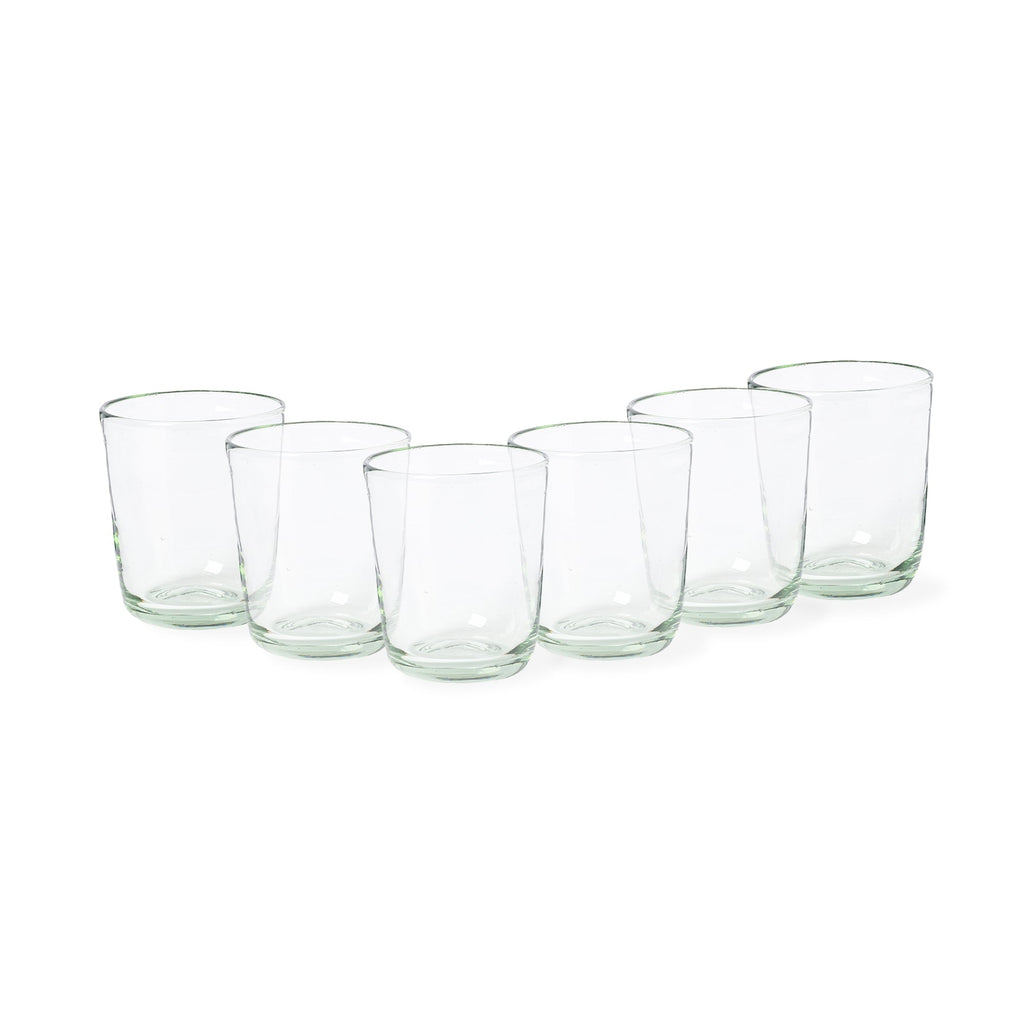 Margarida Set of 6 Recycled Low Glass Tumblers