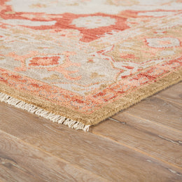 Artemis by Jaipur Living Azra Hand-Knotted Floral Red/ Tan Area Rug
