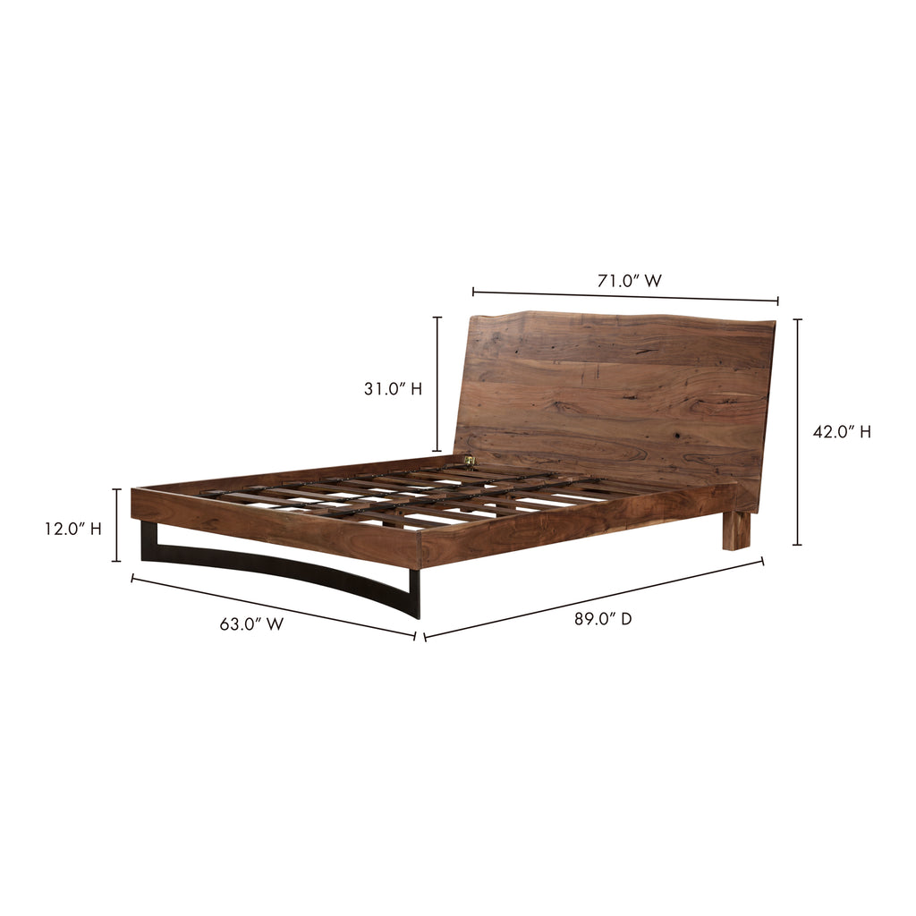 Bent Queen Size Bed (Natural)