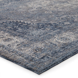 Vibe by Jaipur Living Temple Medallion Blue/ Gray Runner Rug