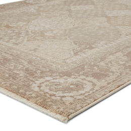 Jaipur Living Lourdes Trellis Gold/ Light Gray Runner Rug