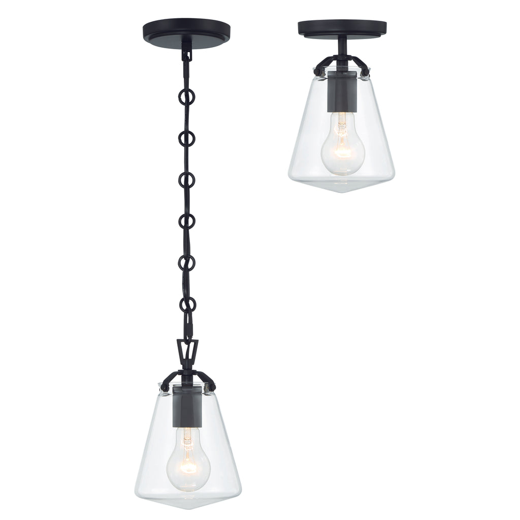 Voss 1 Light Semi Flush