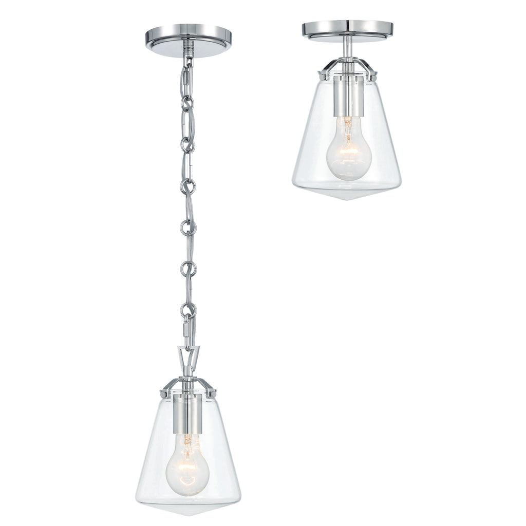 Voss 1 Light Semi Flush