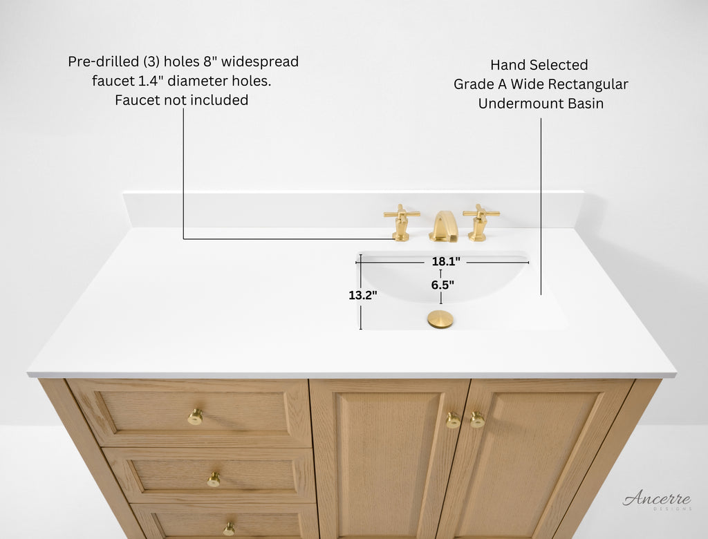 Hannah Off Centered Right Bath Vanity Set