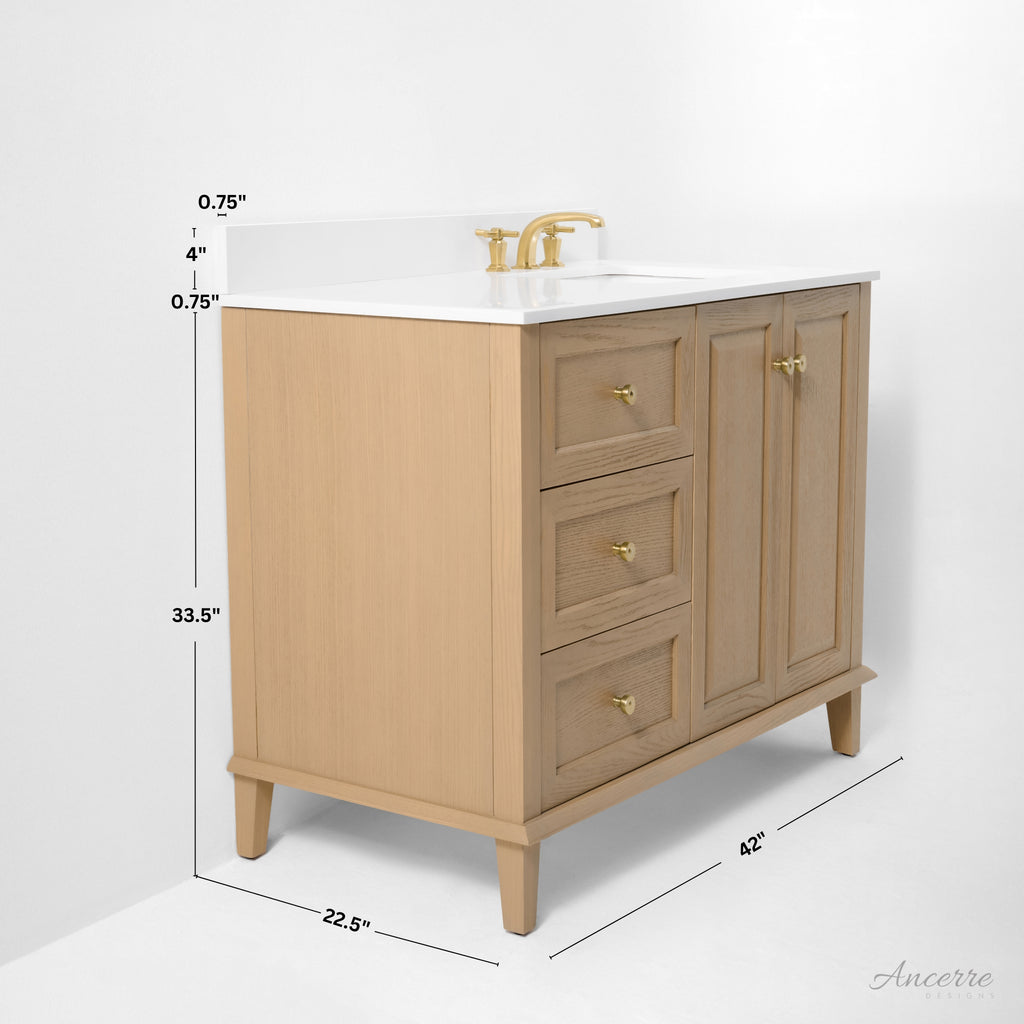 Hannah Off Centered Right Bath Vanity Set