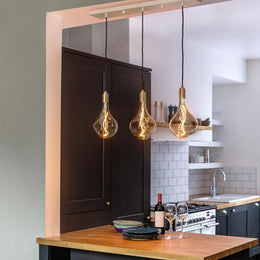 Linear Triple Pendant with Brass